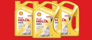 Packshot of Shell Helix HX5 SN 10W-30