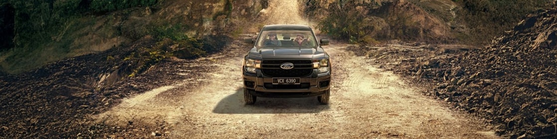 Image shows a truck on a road