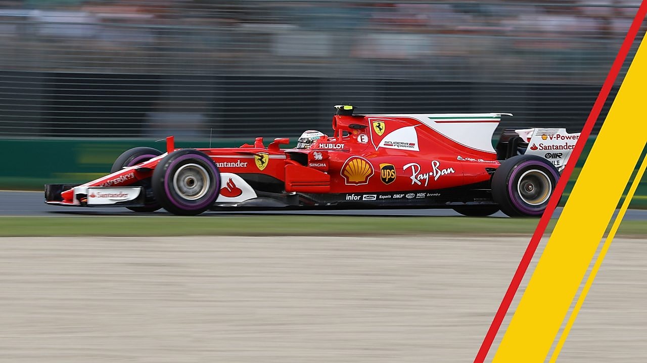 Sebastian Vettel Ferrari on a racetrack