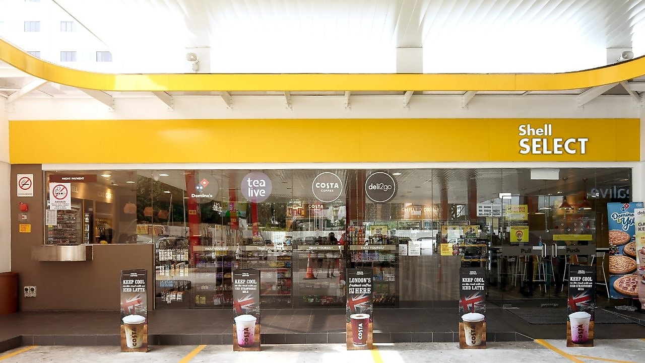 The available amenities in Shell stations.