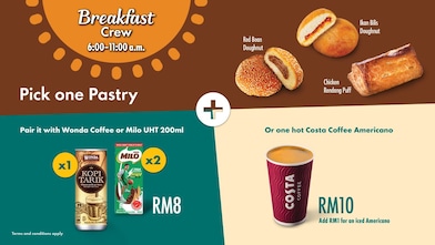 Breakfast crew with costa